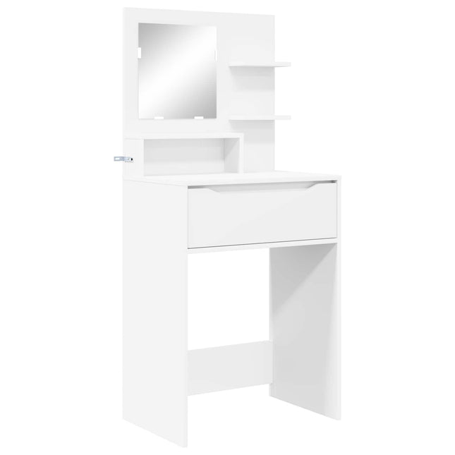 Soveværelsessminkeborde Hvid 80 x 39,6 x 135 cm Konstrueret træ