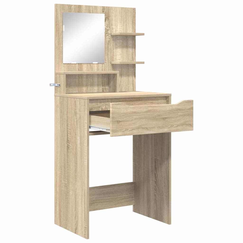 Soveværelsessminkeborde med skuffe Sonoma eg 80 x 39,6 x 135 cm