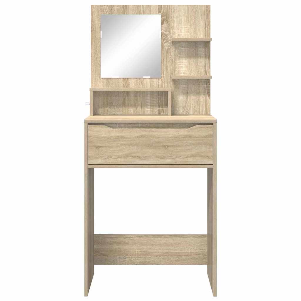 Soveværelsessminkeborde med skuffe Sonoma eg 80 x 39,6 x 135 cm
