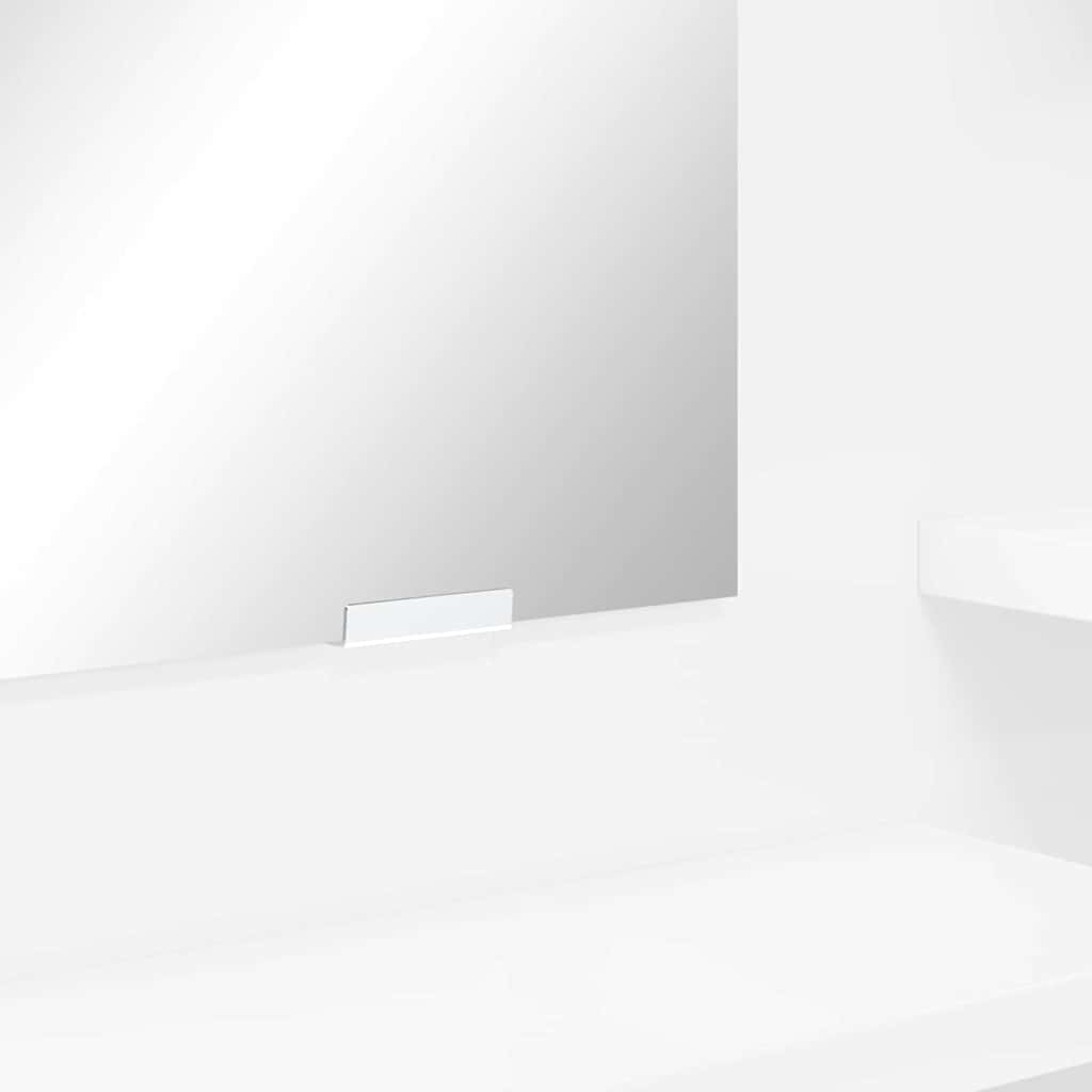 Soveværelsessminkeborde Høj gloss hvid 80 x 39,6 x 135 cm