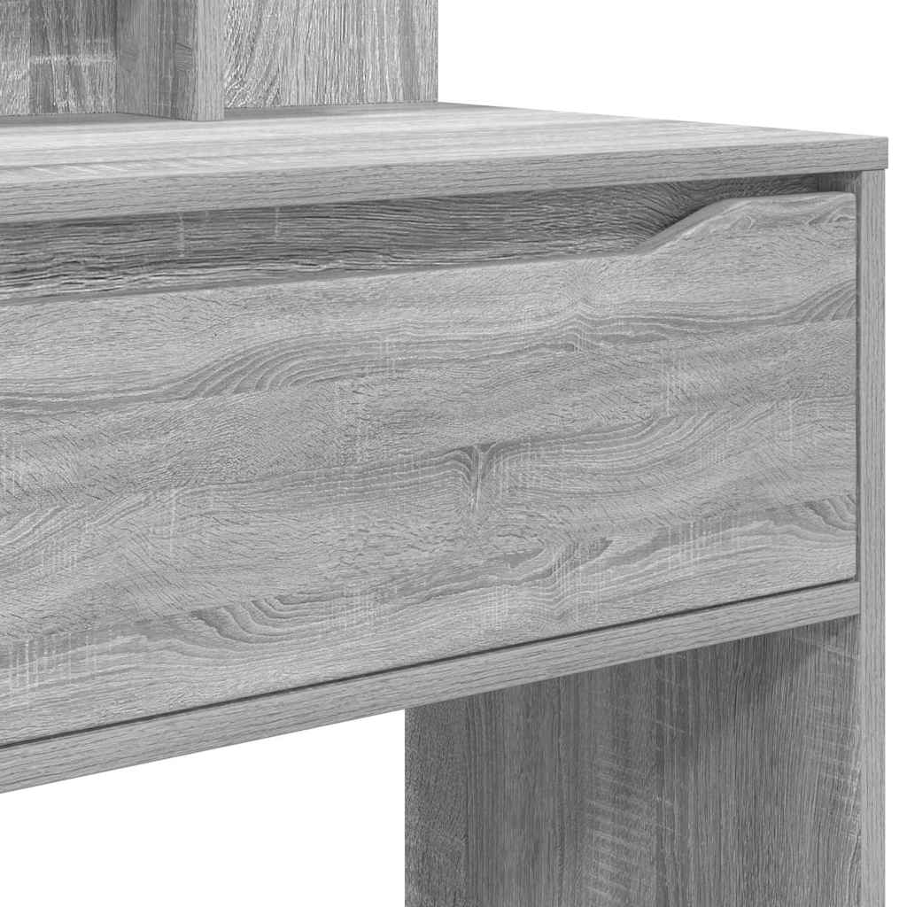 Soveværelsessminkeborde med hylde Grå Sonoma 80 x 39,6 x 135 cm