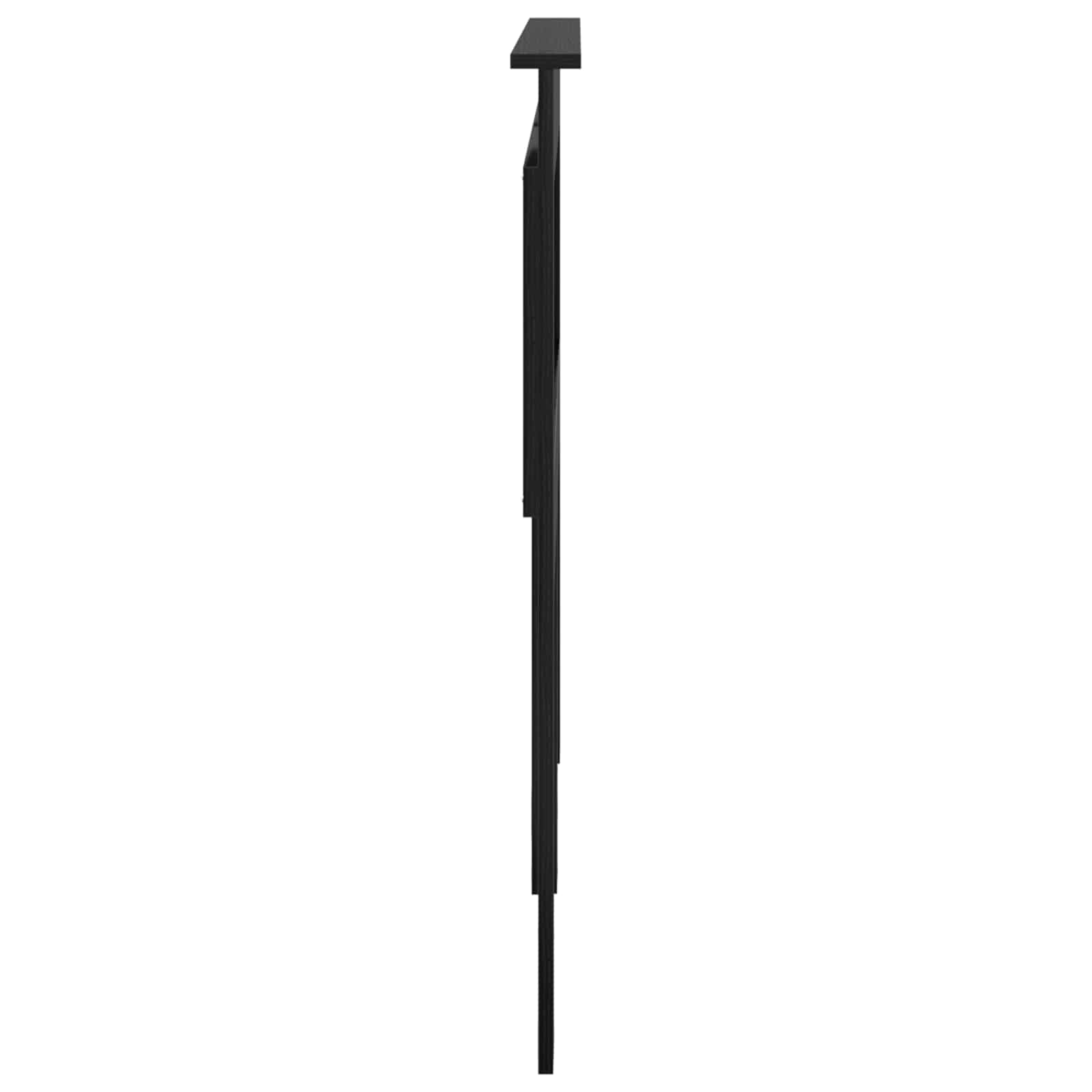 Hovedgærde med hovedgærde Sort eg 140 cm Konstrueret træ