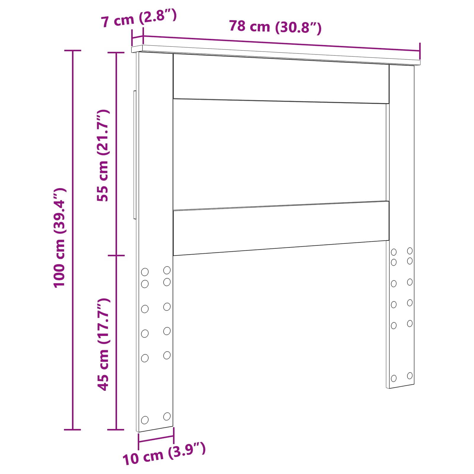 Hovedgærde med hovedgærde Beton Grå 75 cm Konstrueret træ