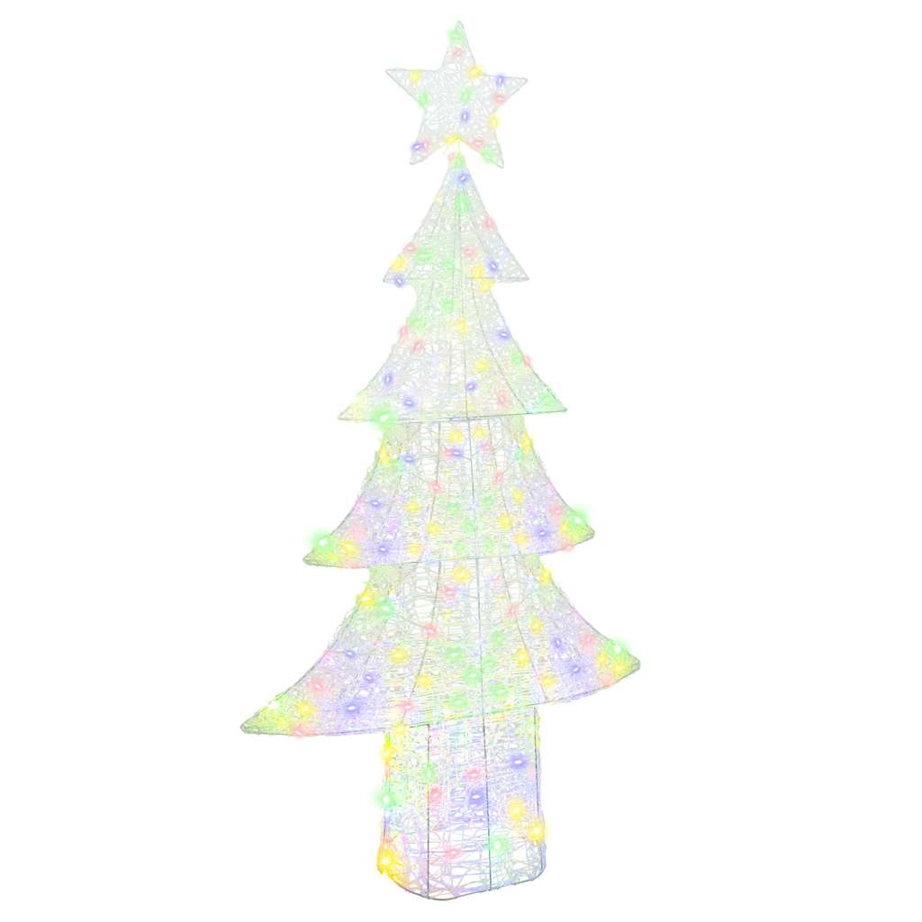 Juletræ med 240 LED'er Flerfarvet 180 cm Akryl