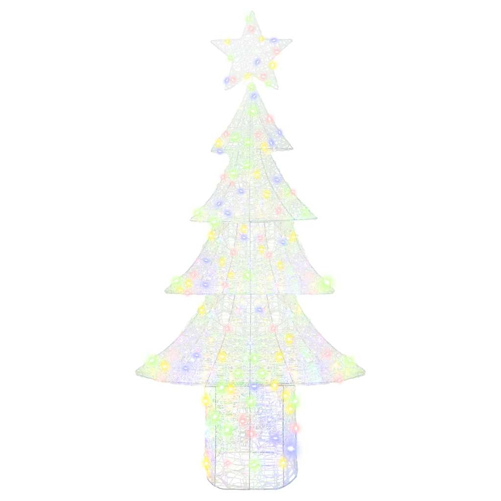 Juletræ med 240 LED'er Flerfarvet 180 cm Akryl