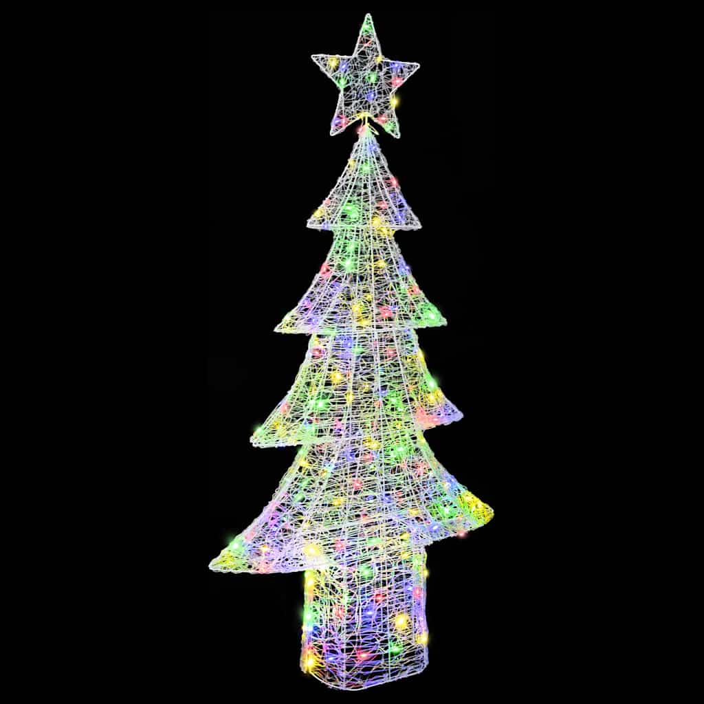 Juletræ med 240 LED'er Flerfarvet 180 cm Akryl