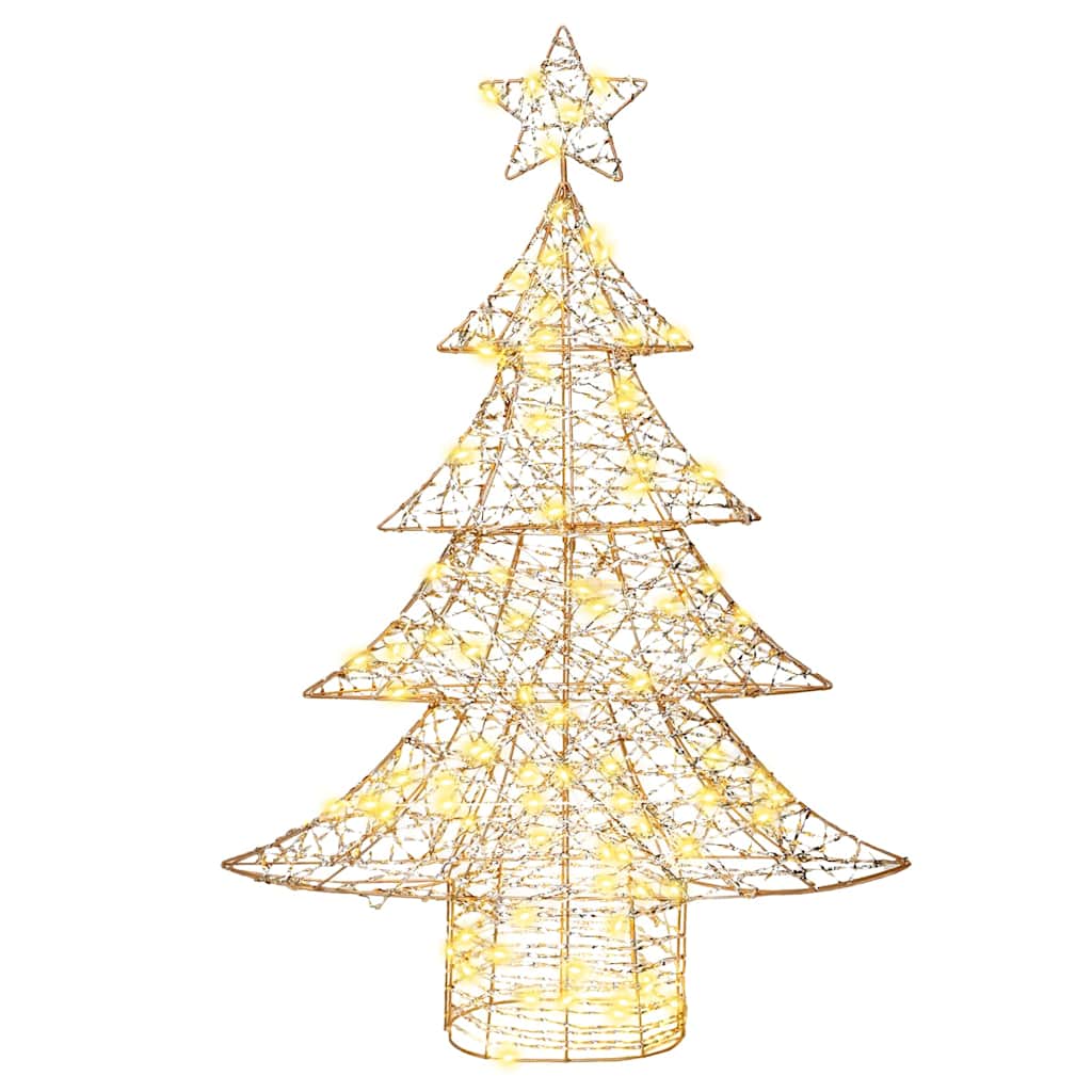 Juletræ med 120 LED'er Varm hvid 120,5 cm PET