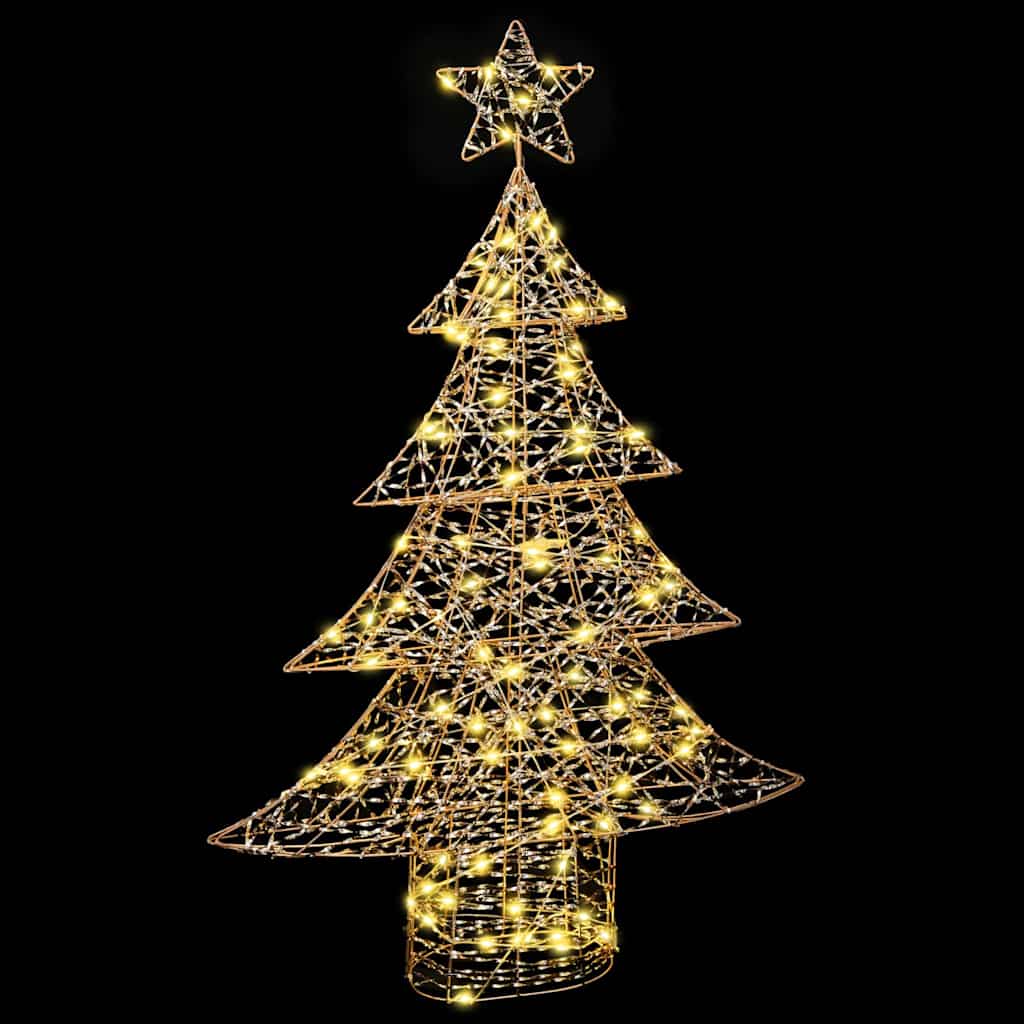 Juletræ med 120 LED'er Varm hvid 120,5 cm PET