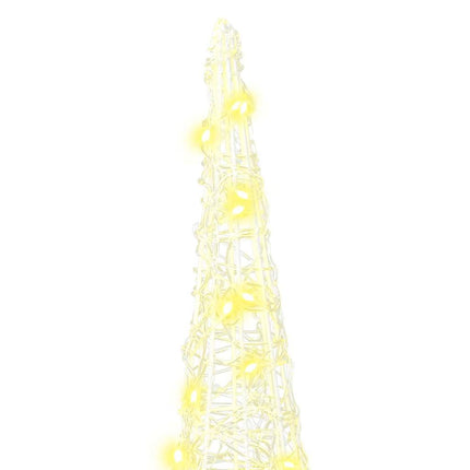 Juletræ 3 stk. 90 LED'er Varm hvid 20 x 20 x 80 cm Akryl