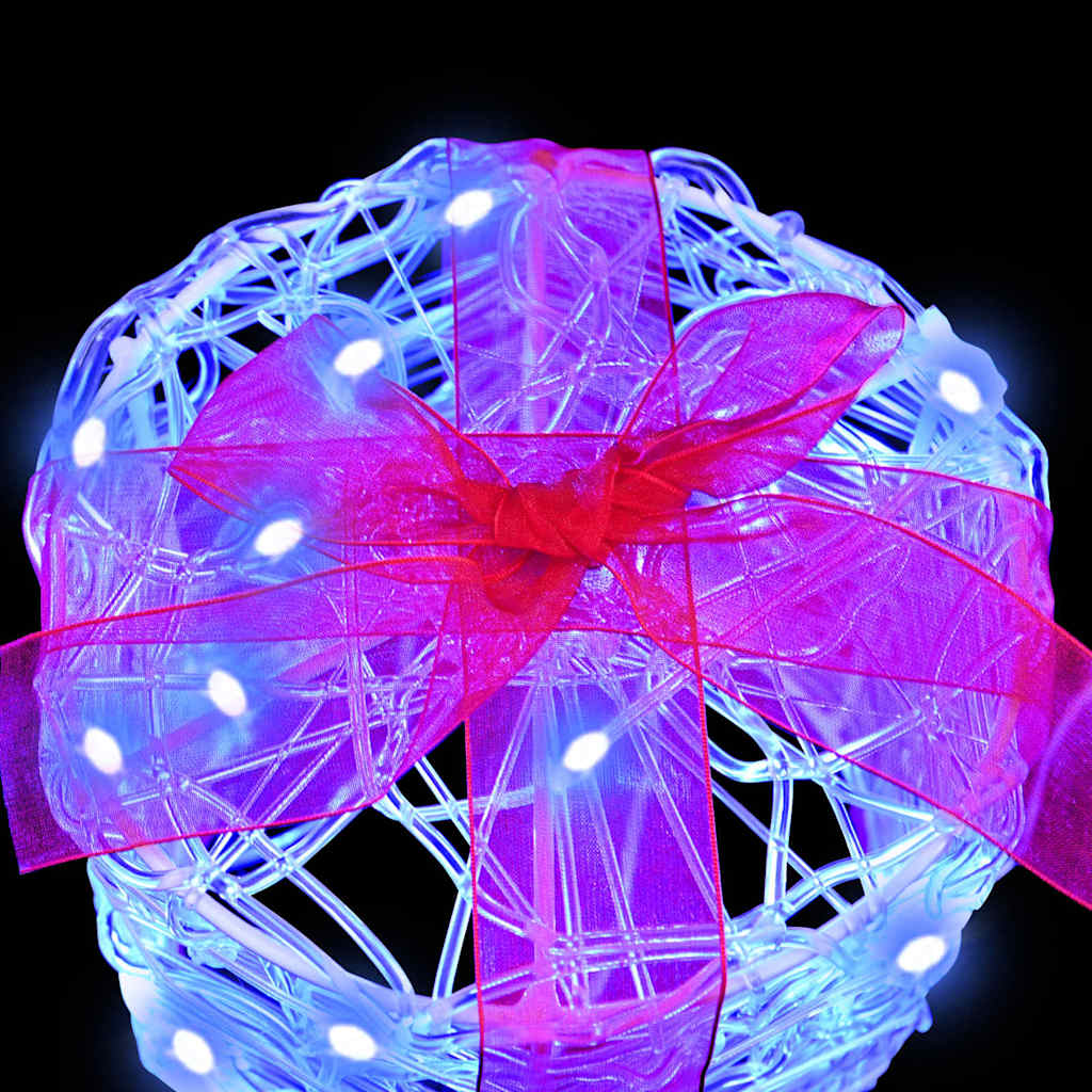 Gaveæske dekoration 3 pcs Blå 20 x 20 x 21 cm Akryl