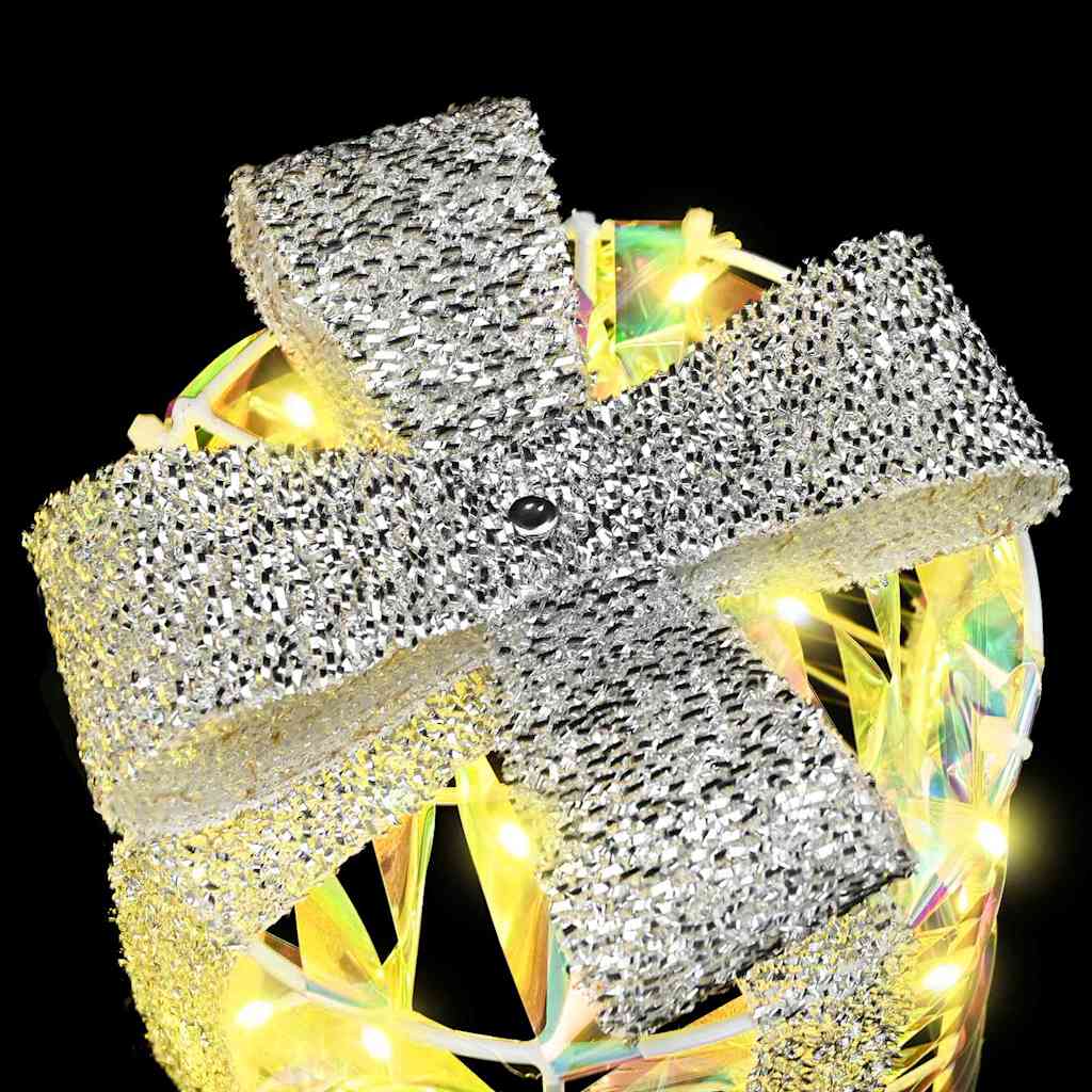 Gaveæske Dekoration 3 pcs Varm hvid 20 x 20 x 20 cm PET