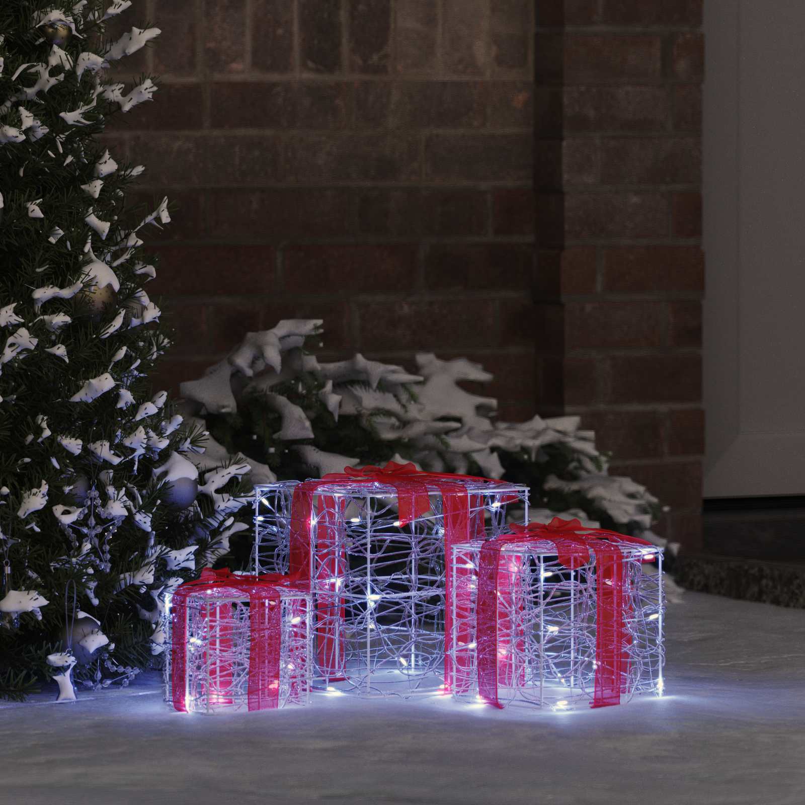 Gaveæske Med 60 Leder 3 Pcs Kold Hvid 20 X 20 X 20 Cm Akryl - Vidaxl