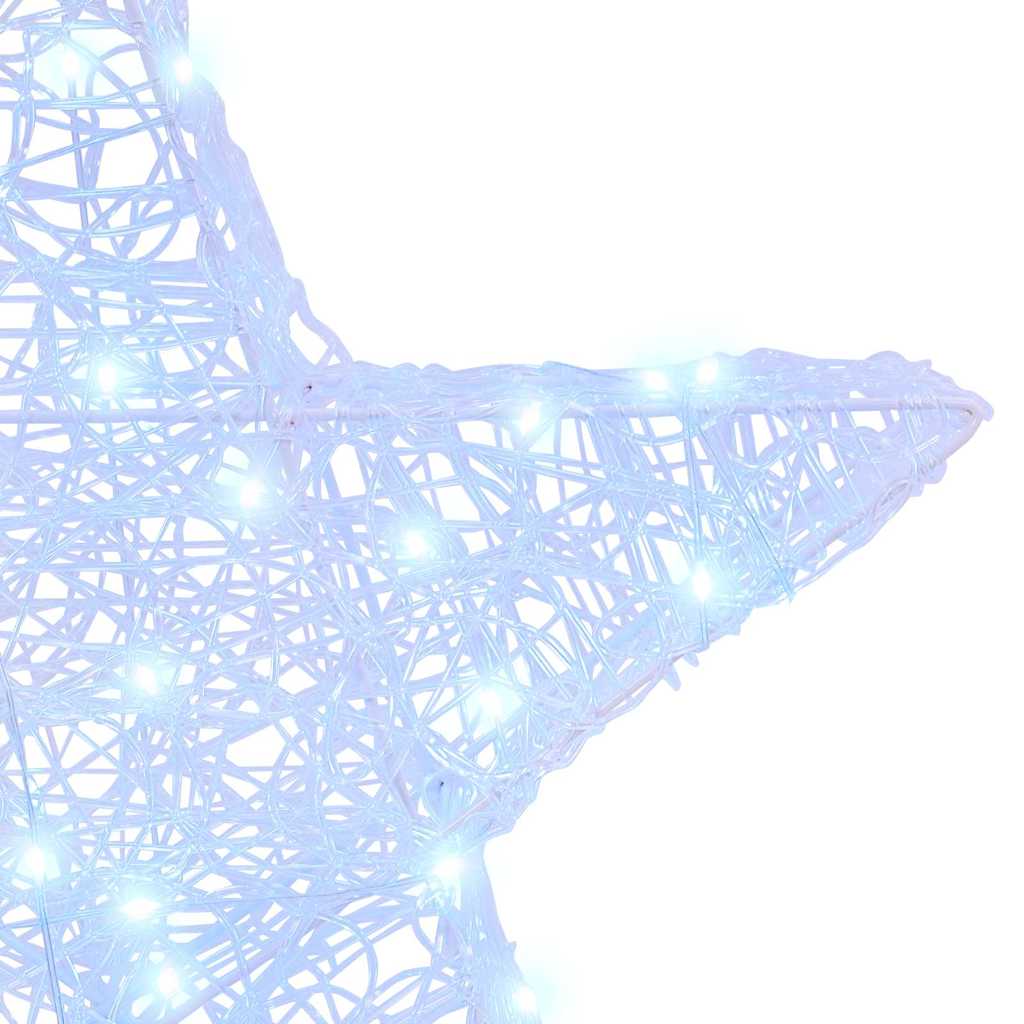 3D Stjerne med 50 LED'er Kold hvid 55 x 53.5 x 10 cm Akryl