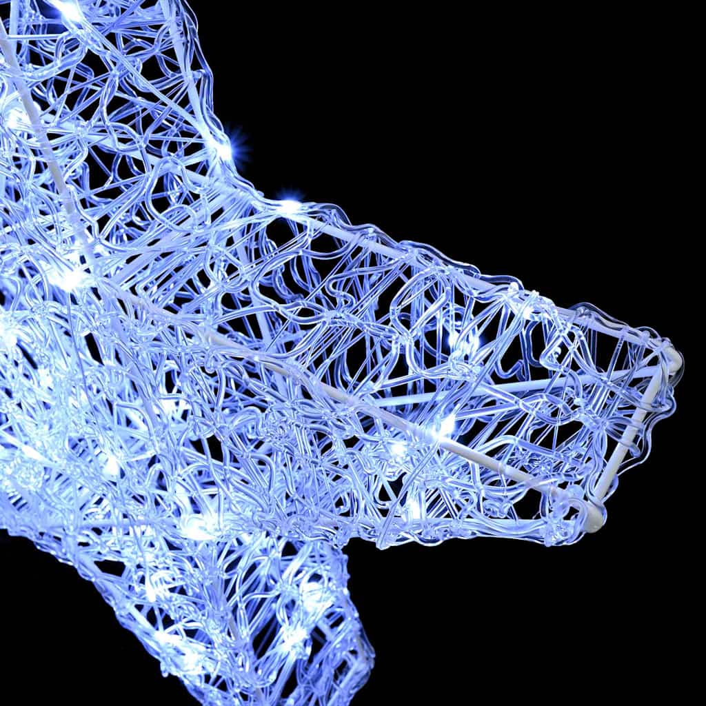 3D Stjerne med 50 LED'er Kold hvid 55 x 53.5 x 10 cm Akryl