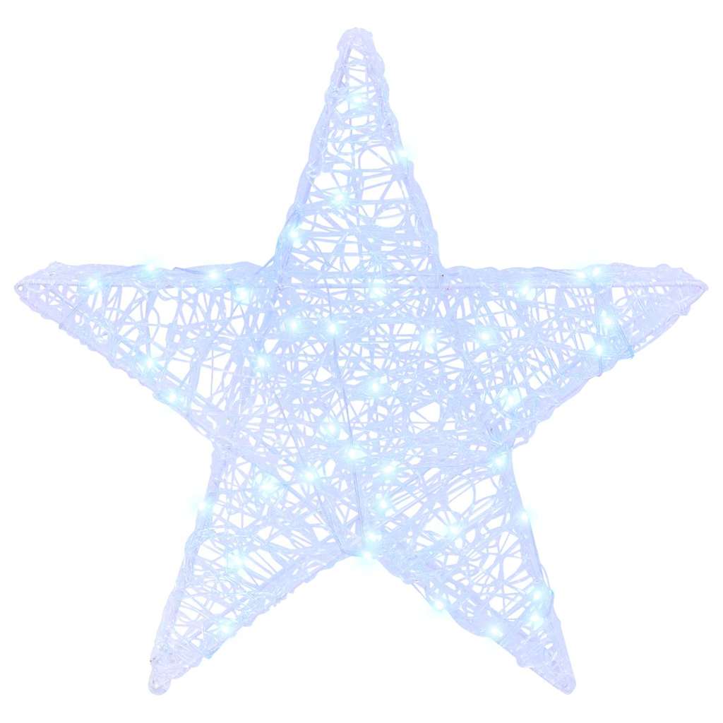 3D Stjerne med 50 LED'er Kold hvid 55 x 53.5 x 10 cm Akryl