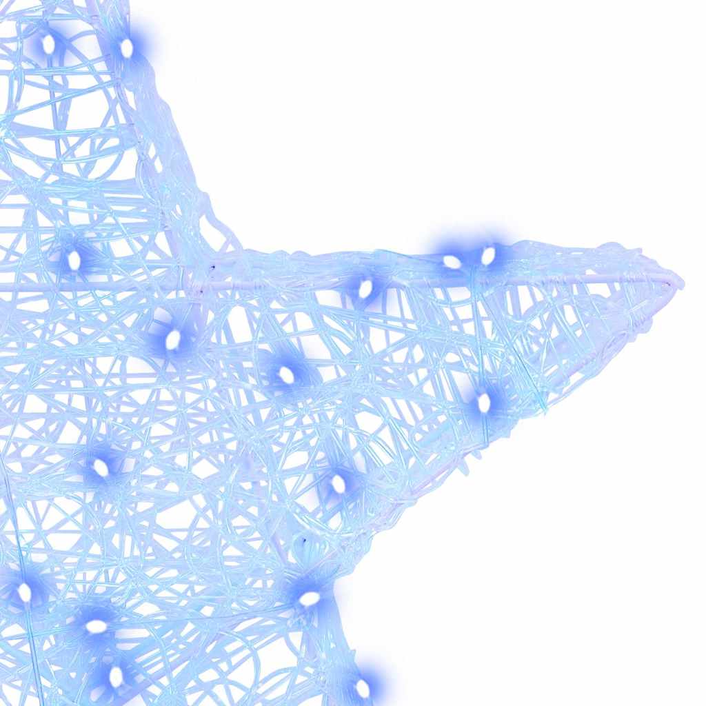 3D Stjerne med 50 LED'er Blå 55 x 53.5 x 10 cm Akryl