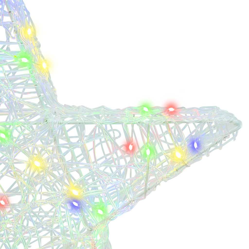 3D Stjerne med 50 LED'er Flerfarvet 55 x 53.5 x 10 cm Akryl