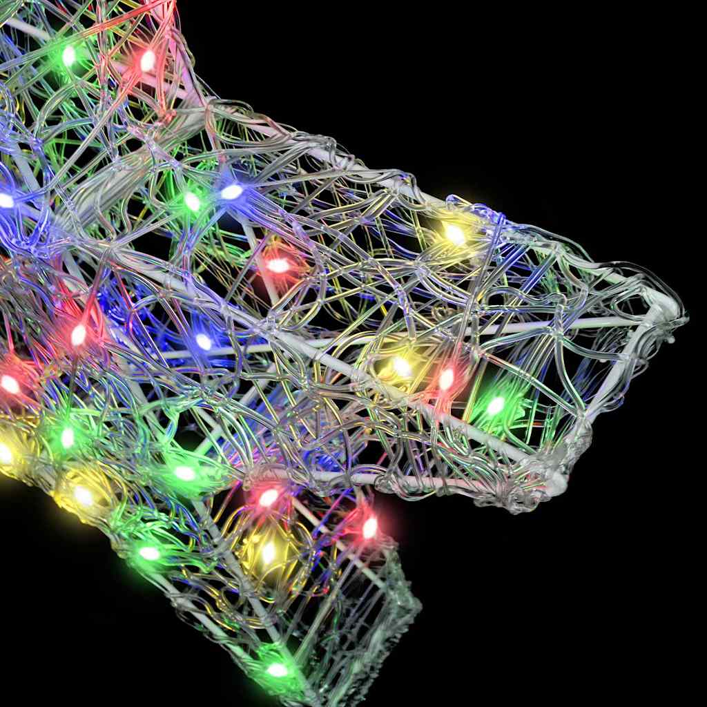 3D Stjerne med 50 LED'er Flerfarvet 55 x 53.5 x 10 cm Akryl