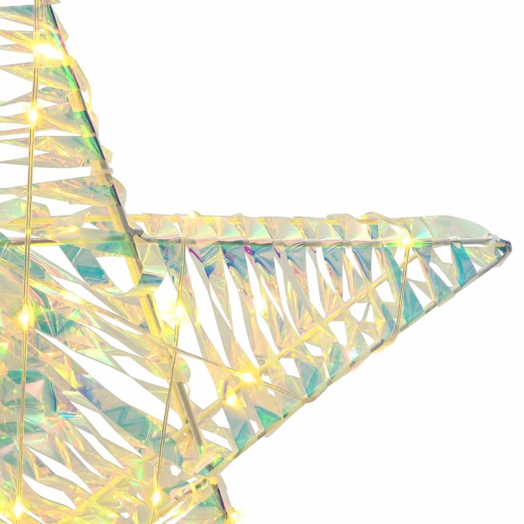 3D Stjerne med 50 LED'er Varm hvid 55 x 52,5 x 9 cm PET