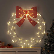 Krans med 80 LED'er Varm hvid 92 x 92 x 9,5 cm Akryl