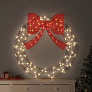 Krans med 150 LED'er Varm hvid 121 x 121 x 10 cm PET
