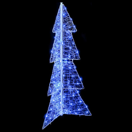 Juletræ 100 LED'er Blå 120 cm Akryl