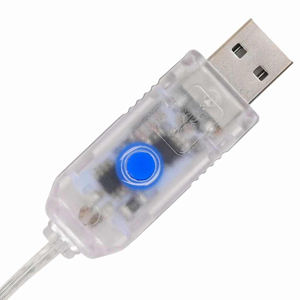 Juletræ med 240 LED'er Kold Hvid 180 cm Akryl