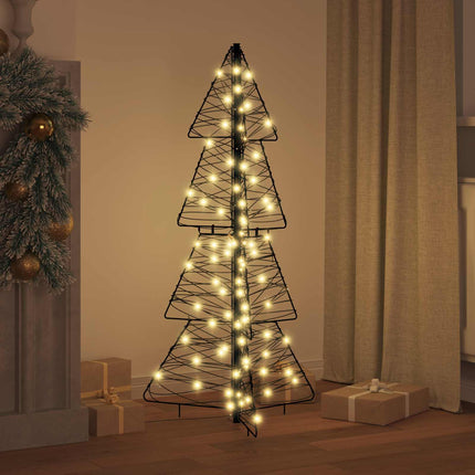 Juletræ 100 LED'er Varm hvid 120 cm Rattan