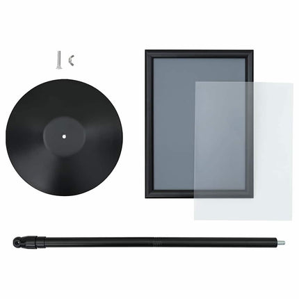 Pedestal Plakatstand Sølv a3 PVC og Stål