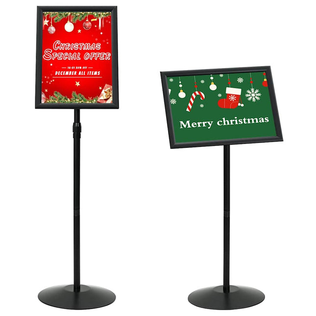 Pedestal Plakatstand Sølv a3 PVC og Stål