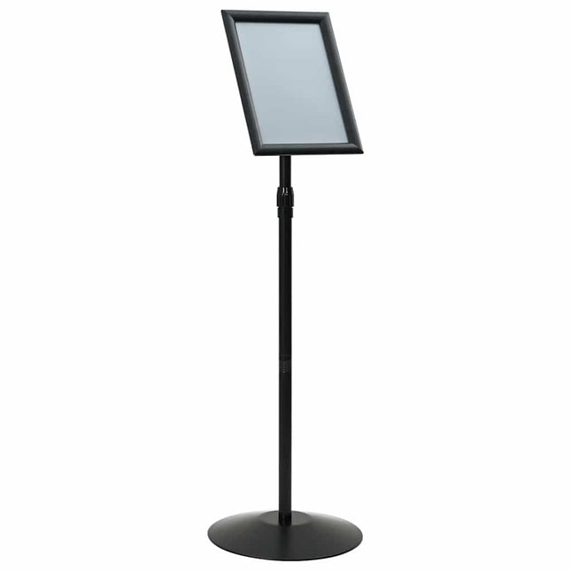 Pedestal Plakatstand Sølv a4 PVC og Stål