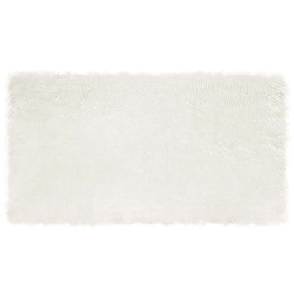 Fuskobbel lammeskindstæppe TAFALLA Hvid 60 x 110 cm Polyester