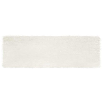 Fuskobbel lammeskindstæppe TAFALLA Hvid 80 x 250 cm Polyester