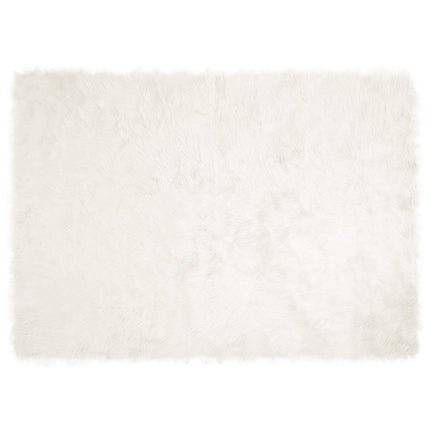 Fuskobbel lammeskindstæppe TAFALLA Hvid 120 x 170 cm Polyester