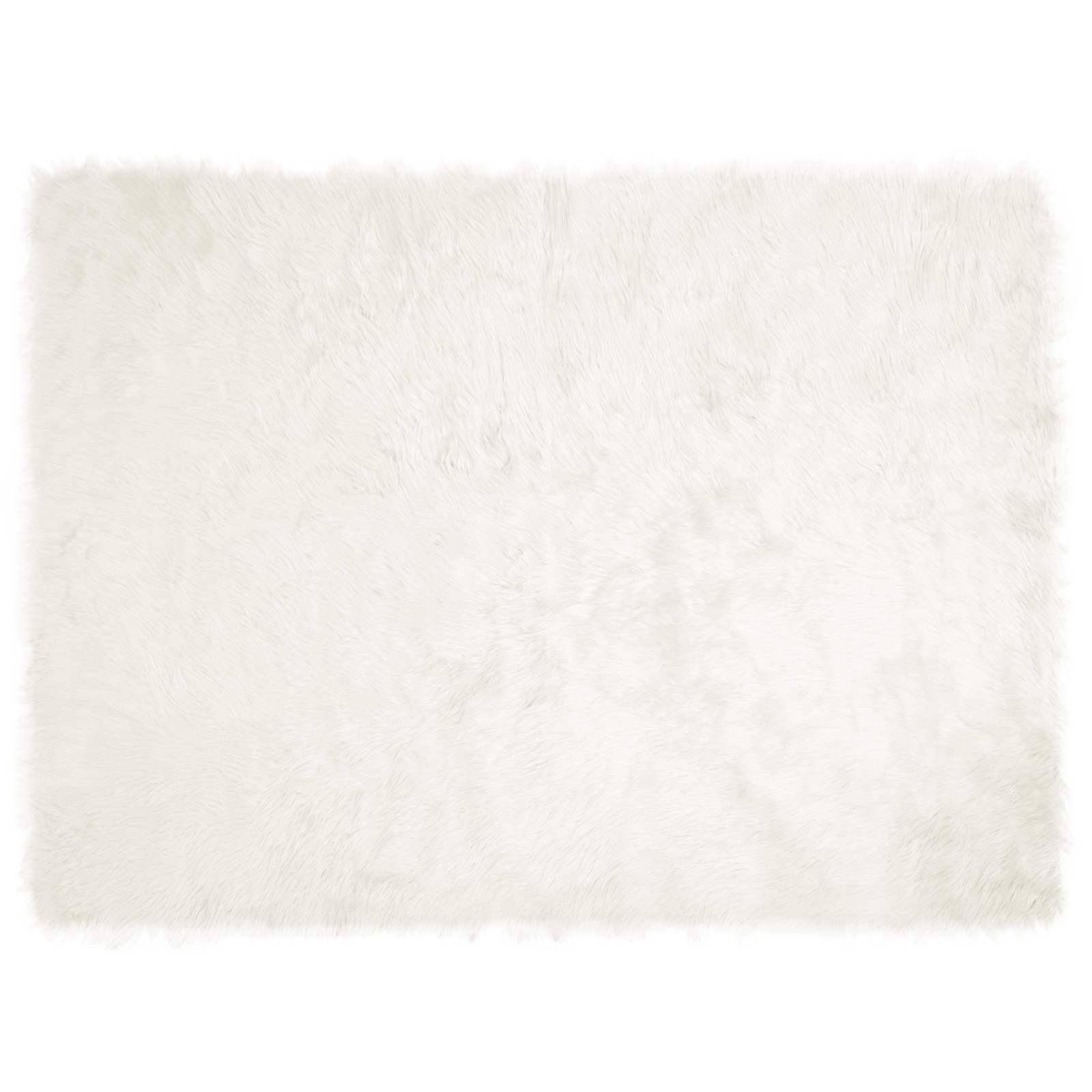 Fuskobbel lammeskindstæppe TAFALLA Hvid 160 x 230 cm Polyester