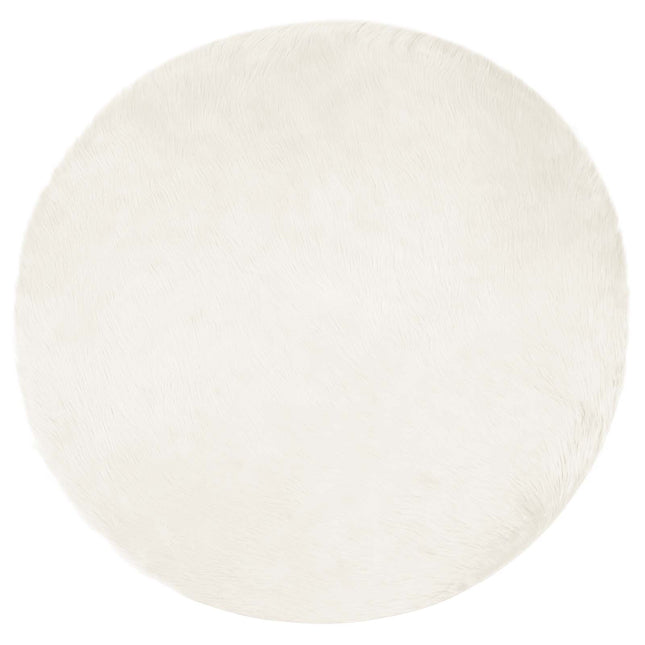 Fuskobbel lammeskindstæppe TAFALLA Hvid Ø 80 cm Polyester