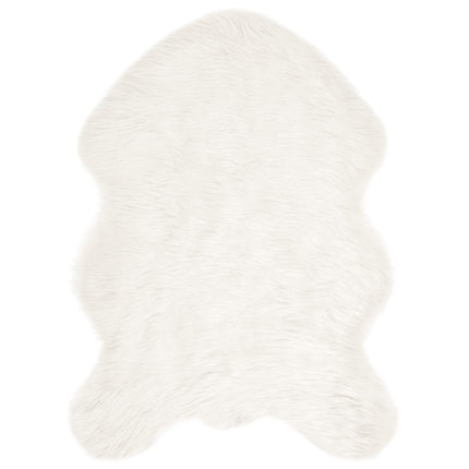 Fuskobbel lammeskindstæppe TAFALLA Hvid 60 x 90 cm Polyester