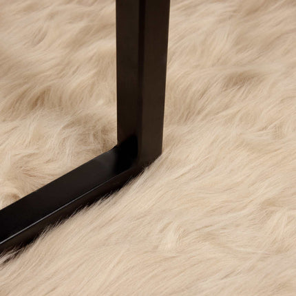 Fuskobbel lammeskindstæppe TAFALLA Beige 80 x 200 cm Polyester
