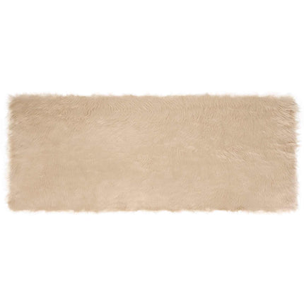 Fuskobbel lammeskindstæppe TAFALLA Beige 80 x 200 cm Polyester