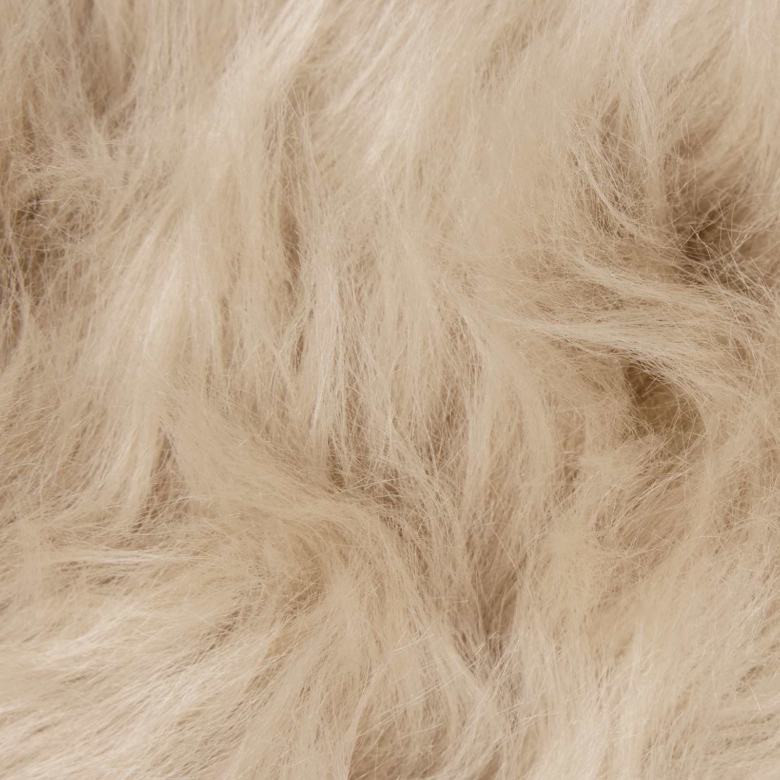 Fuskobbel lammeskindstæppe TAFALLA Beige Ø 100 cm Polyester