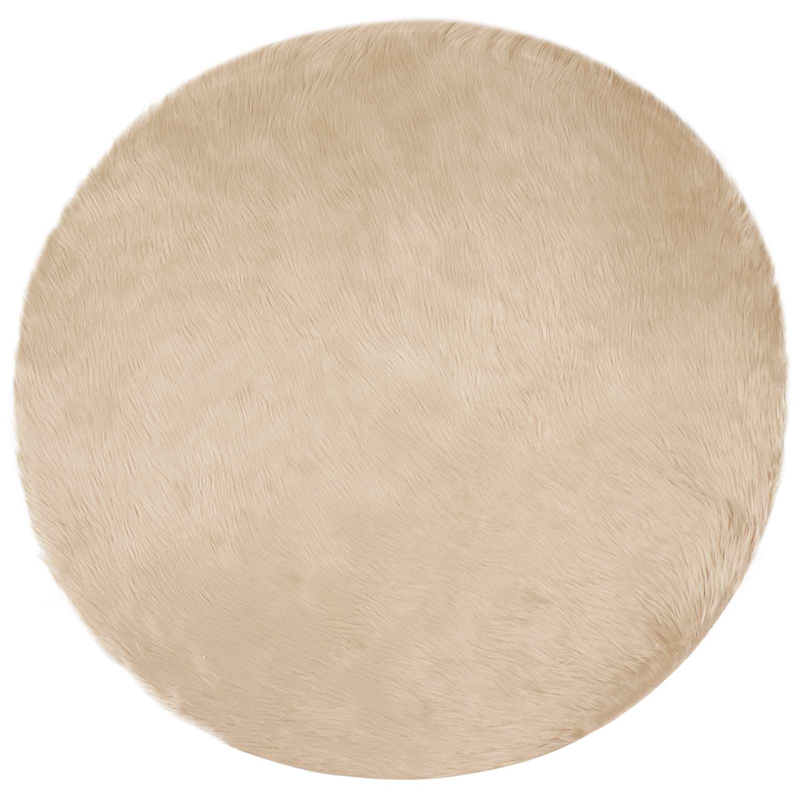 Fuskobbel lammeskindstæppe TAFALLA Beige Ø 100 cm Polyester