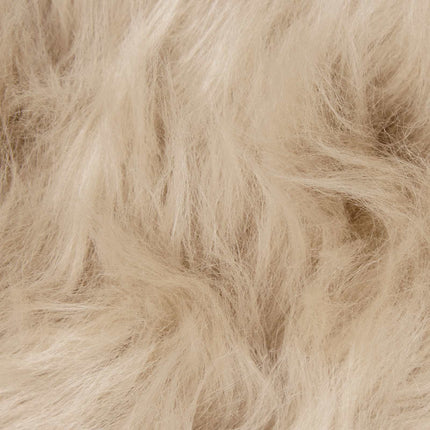 Fuskobbel lammeskindstæppe TAFALLA Beige Ø 200 cm Polyester