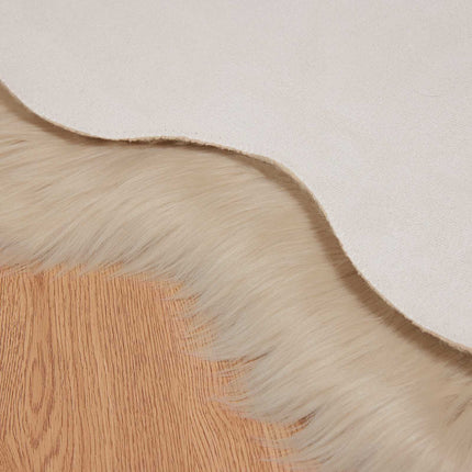 Fuskobbel lammeskindstæppe TAFALLA Beige 60 x 90 cm Polyester