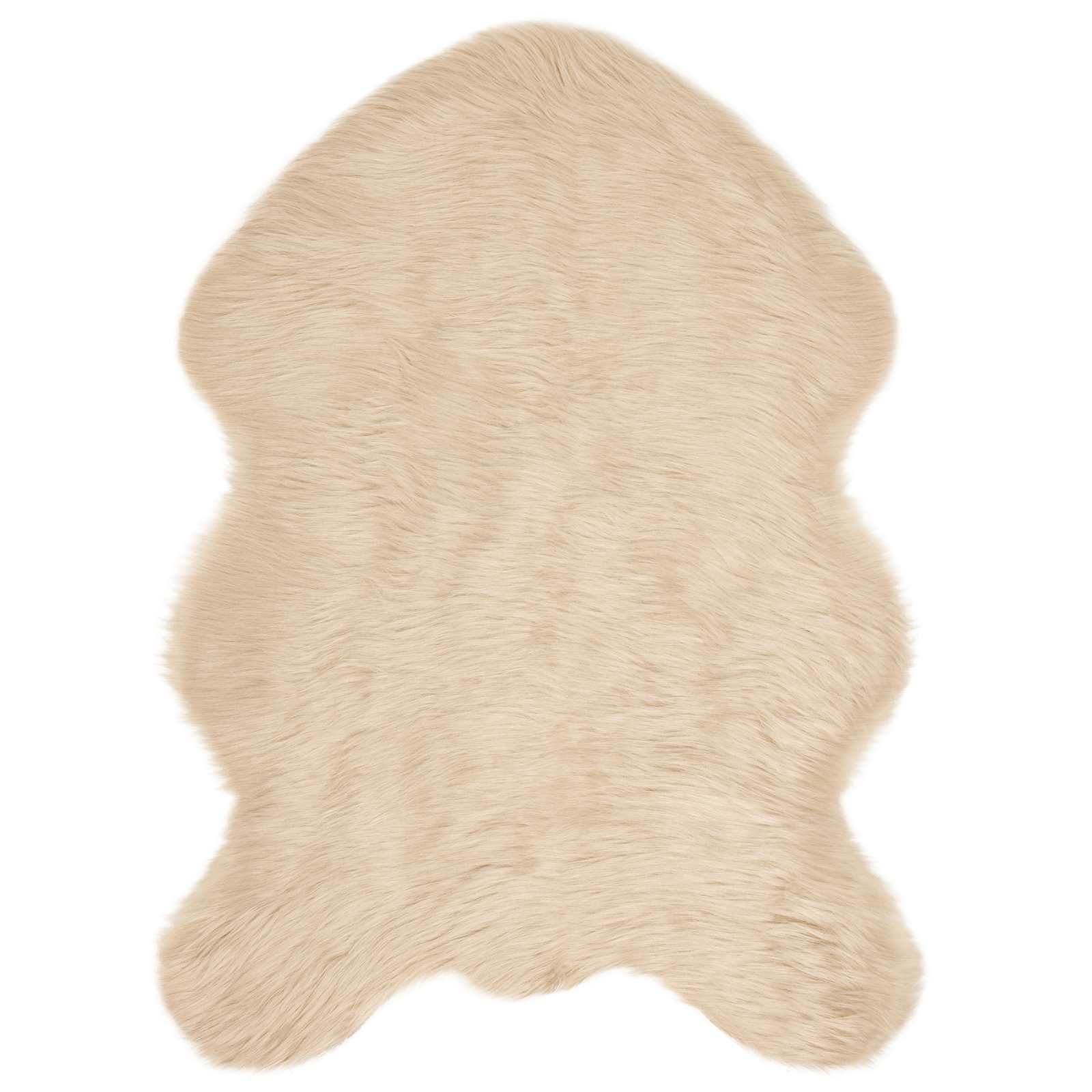 Fuskobbel lammeskindstæppe TAFALLA Beige 60 x 90 cm Polyester