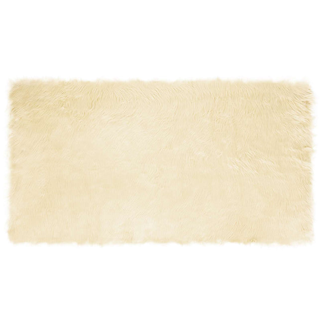 Fuskobbel lammeskindstæppe TAFALLA Cremefarvet 80 x 150 cm