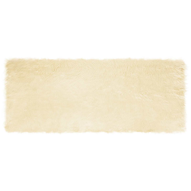 Fuskobbel lammeskindstæppe TAFALLA Cremefarvet 80 x 200 cm