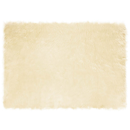 Fuskobbel lammeskindstæppe TAFALLA Cremefarvet 160 x 230 cm