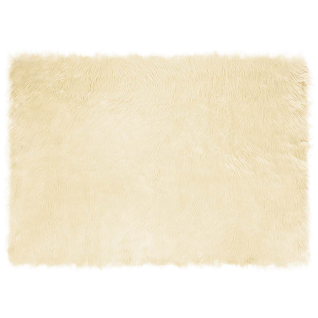 Fuskobbel lammeskindstæppe TAFALLA Cremefarvet 160 x 230 cm