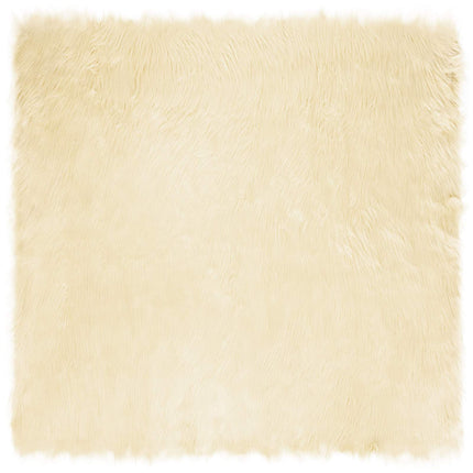 Fuskobbel lammeskindstæppe TAFALLA Cremefarvet 160 x 160 cm