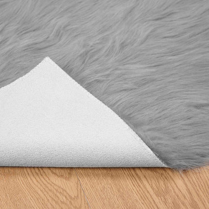Fuskobbel lammeskindstæppe TAFALLA Grå 120 x 170 cm Polyester